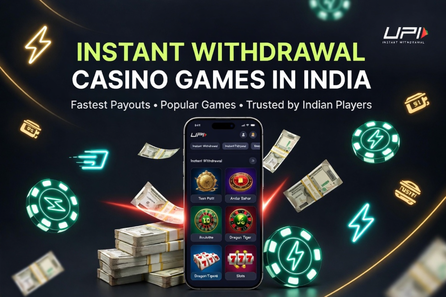 Instant Withdrawal Casino Games in India