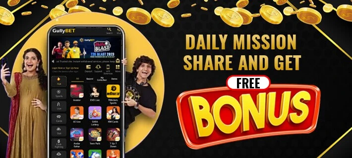 Daily Mission Share and Get Free Bonus