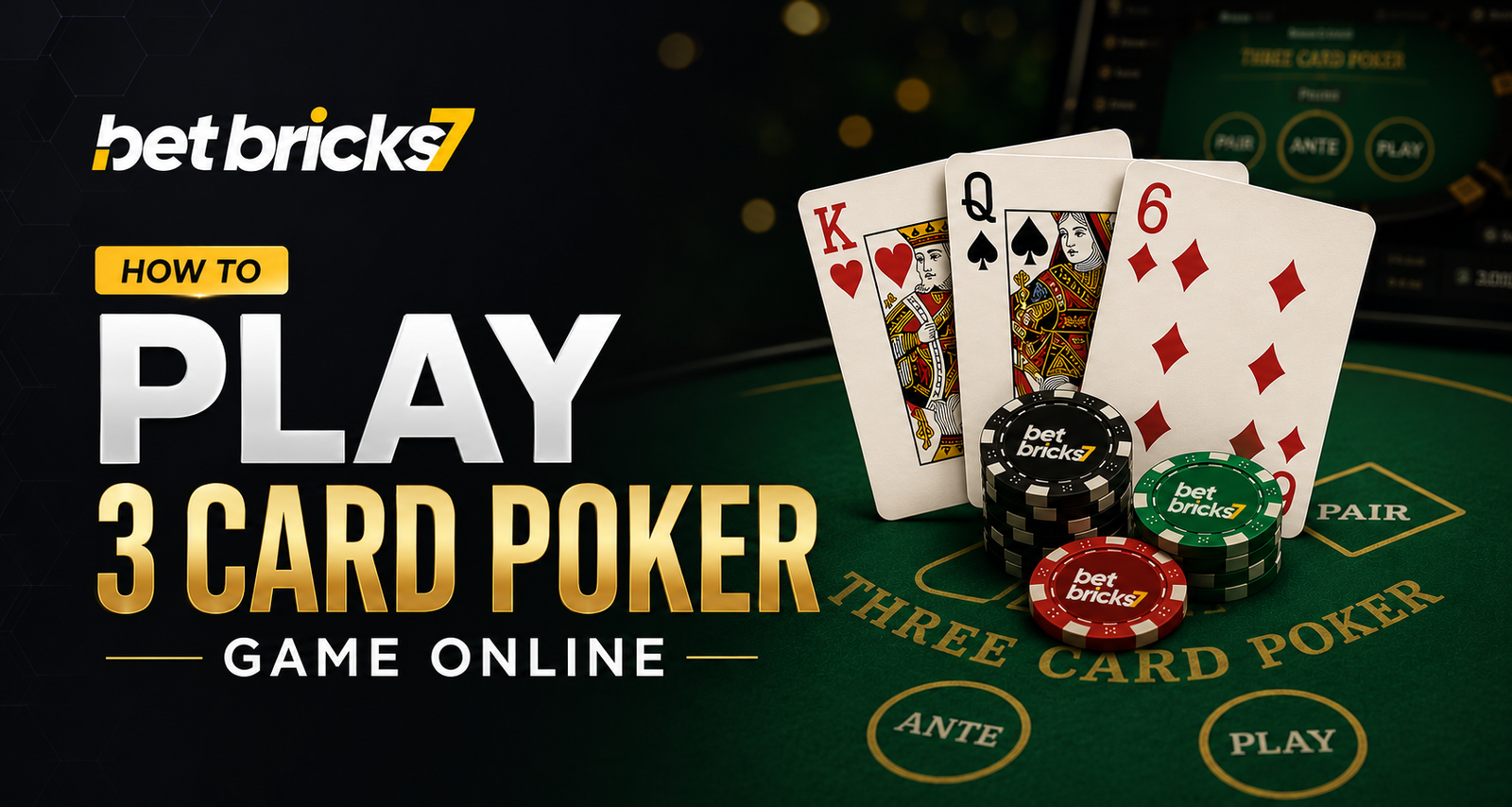 how to play 3 card poker