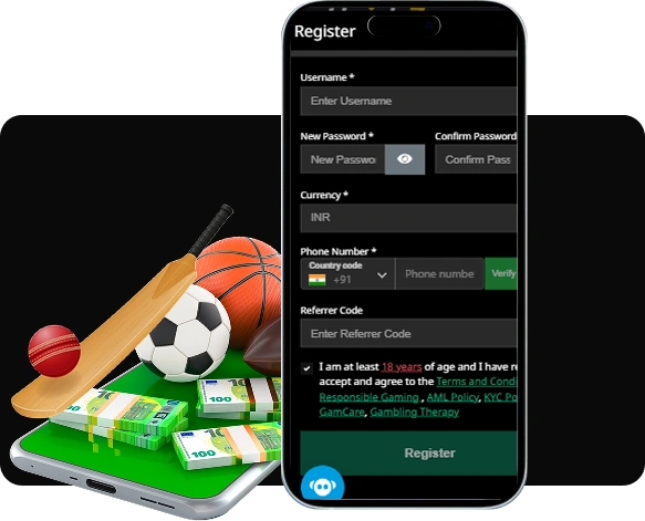 Betbricks7 Account Registration Step 1 Illustration