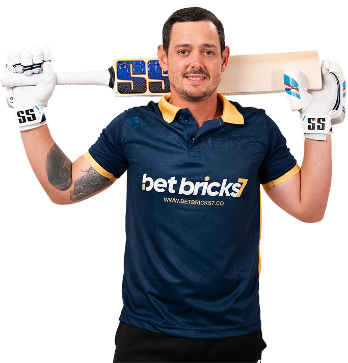 Betbricks7 Brand Ambassador Cricketer Holding Trophy