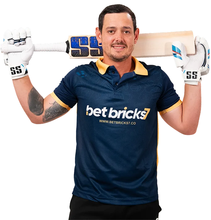 Betbricks7 Brand Ambassador Cricketer Holding Trophy